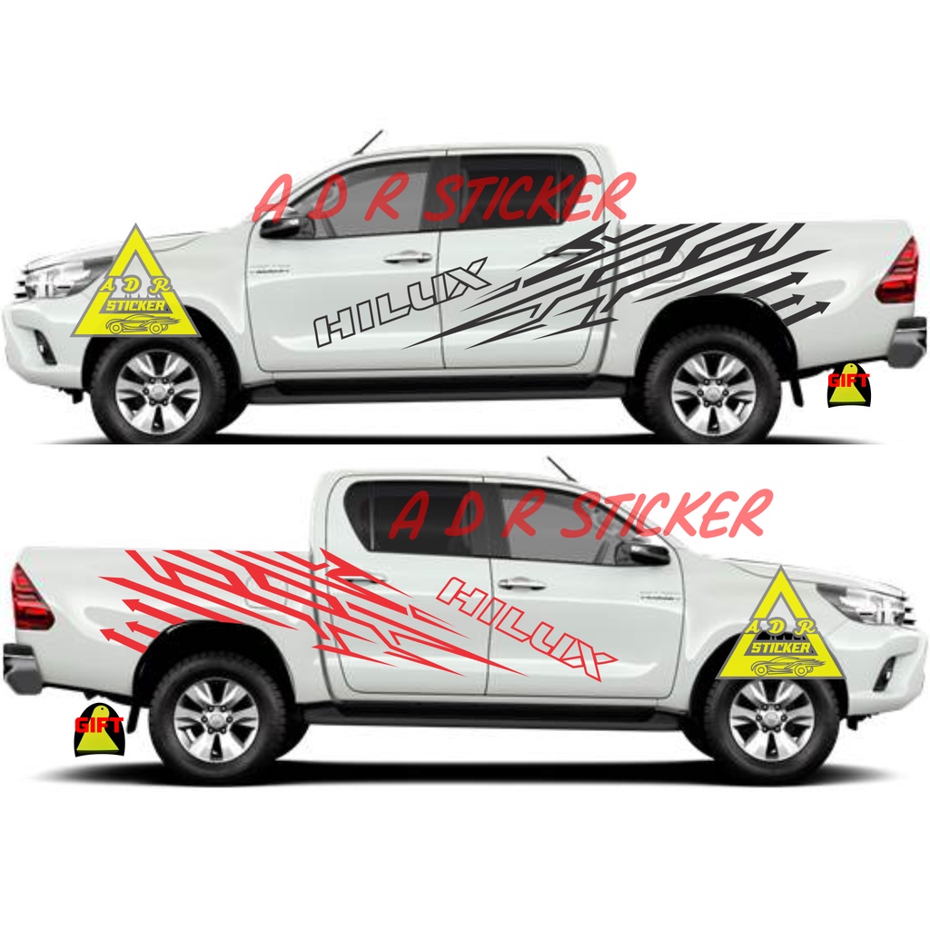 CUTTING STICKER MOBIL HILUX STICKER STIKER MOBIL HILUX, HILUX REVO TERBARU