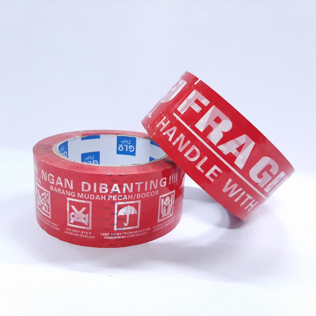

LAKBAN SOLATIP SOLASI MERAH FRAGILE JANGAN DIBANTING 48MM 2 INCH MURAH