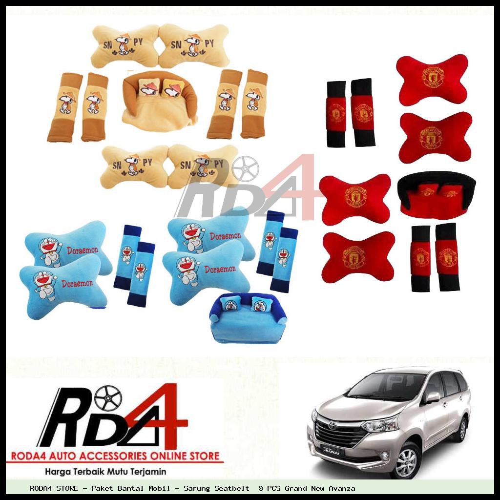 Paket Bantal Mobil - Sarung Seatbelt  9 PCS Grand New Avanza