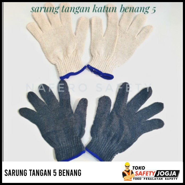 SARUNG TANGAN RAJUT POLOS BENANG 5 GOSAVE 1 LUSIN