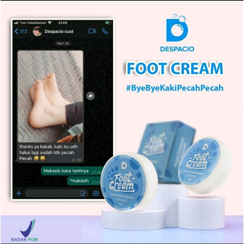 Despacio Foot Cream / despacio krim kaki / Krim kaki pecah / krim tumit kering