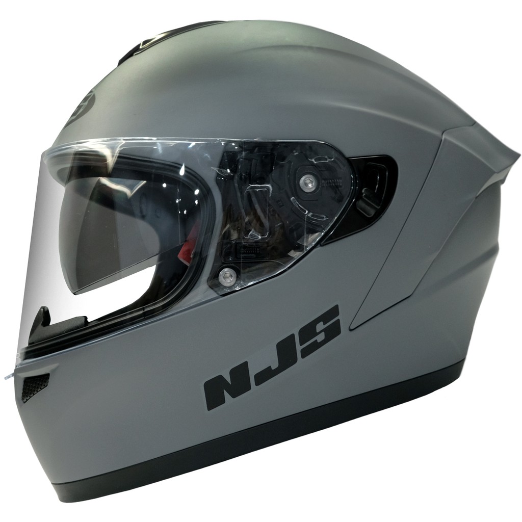 NJS ZX-1 SOLID - Stone Grey Doff/Gloss| NJS ZX | ZX | ZX Polos | Helm NJS ZX | Helm NJS Polos | NJS 