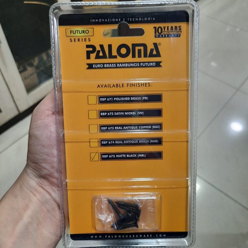 PALOMA RBP 675 RAMBUNCIS KUNCI PENGAMAN JENDELA HITAM MATTE BLACK