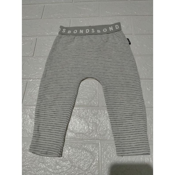 Preloved Like New Legging Bonds Baby Stripe Grey White Preloved Bonds Baby Pants Preloved Celana Ana