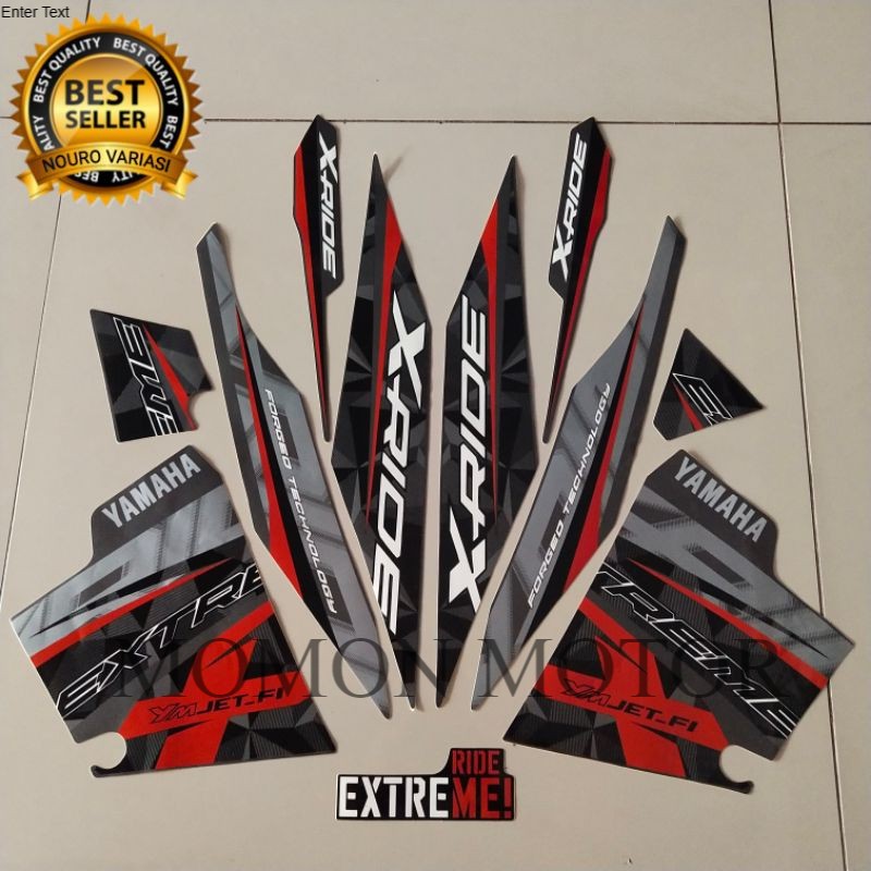 Sticker striping stiker yamaha x-ride xride 2015 2016 abu grey