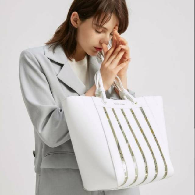 Tas cnk large tote bag white
