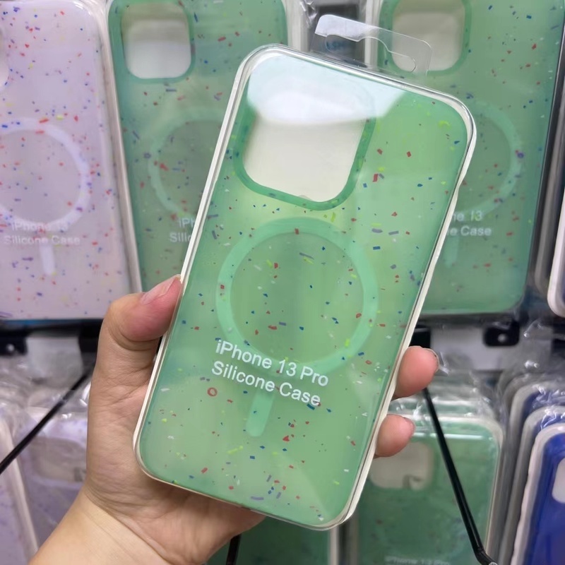 Case Silikon Magnetik Motif Animasi Warna-Warni Untuk IPhone 12 13 Pro Max