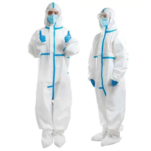 Hazmat Bahan Microporous Berizin Kemenkes PREMIUM/Pakaian Alat Pelindung Diri Bahan Nyaman