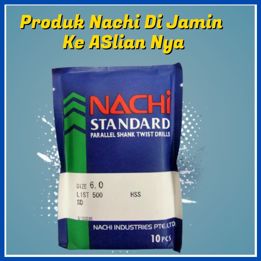 NACHI 6 MM MATA BOR BESI BETON HSS ASLI ALAT PERLENGKAPAN RUMAH PERTUKANGAN PERKAKAS TANGAN ORIGINAL