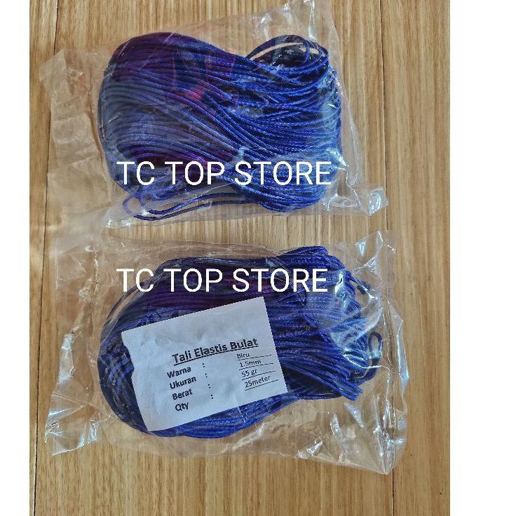 

EEC ♥ Tali Karet Bulat 1,5mm / Tali elis / tali ing (panjang 25 meter) Model Baru