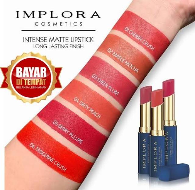 IMPLORA LIPSTICK MATTE MURAH / LIPSTIK IMPLORA INTENSE ORIGINAL 100%