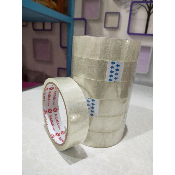 

Isolasi solatip bening 50 yard isolasi 1 inch isolasi 1/2inch