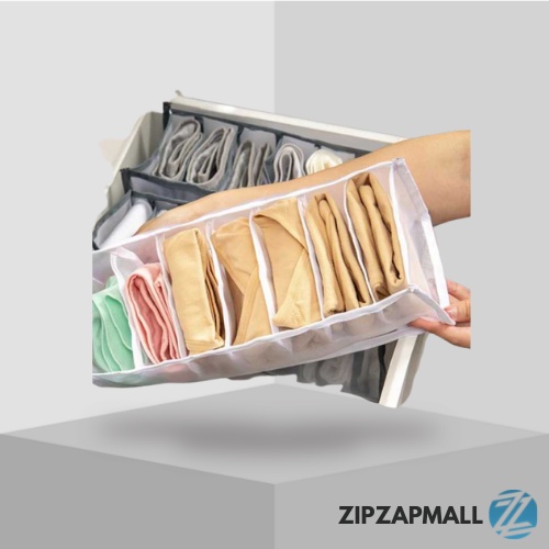 Kotak Sekat Pakaian Organizer Storage Bra Box 7 Grid / Box  Kotak Pakaian Dalam Lemari / Kotak Penyimpanan Celana Dalam Bra CD / Kotak Sekat Plastik Laci Organizer Serbaguna / Rak Celana Dalam Bra / Tempat Penyimpanan BhDan Celana Dalam Kaos Kaki Murah