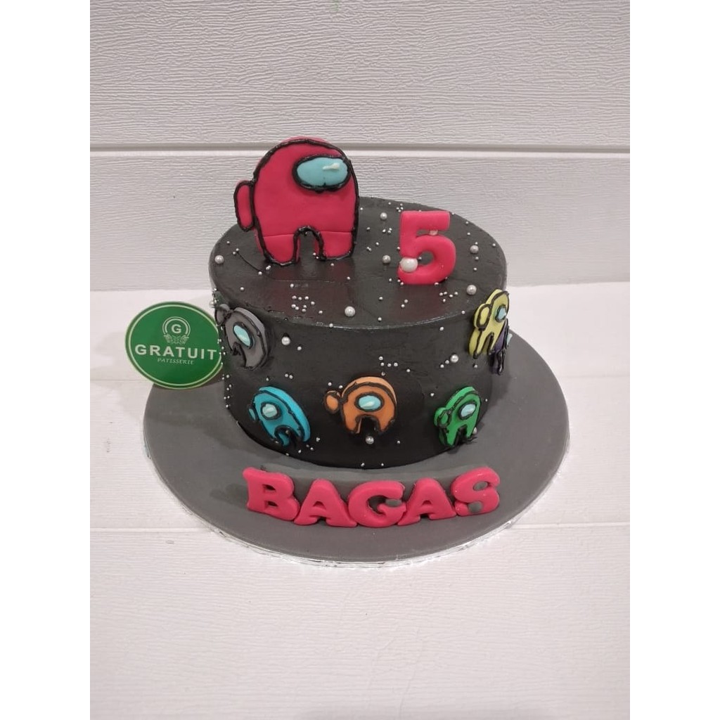 

among us cake / kue ultah 15cm