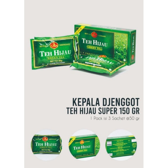 

Teh hijau kepala jenggot bubuk 150 gram isi 3(daun)