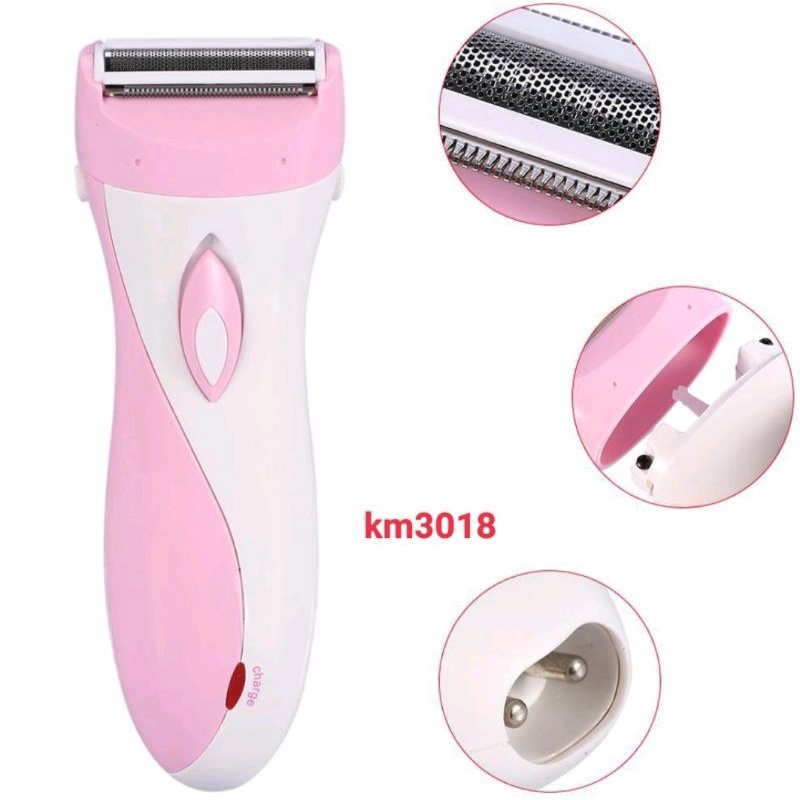 Alat Cukur Rambut Bulu Ketiak Kaki Tangan Wanita Kemei Km 3018 mesin Potong Bulu Kemaluan cewek