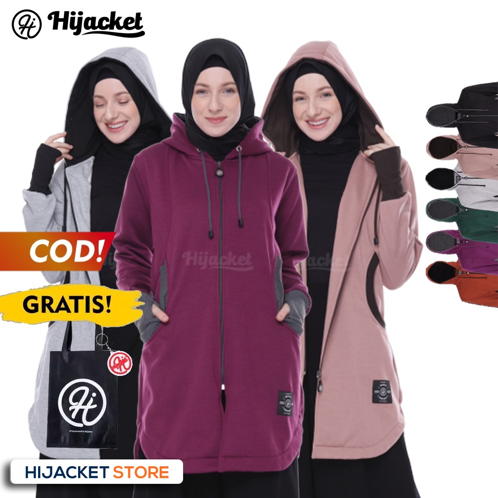 Jaket Wanita Hijacket Elektra Original Hijab Muslimah Pakaian Wanita Syari Trendy