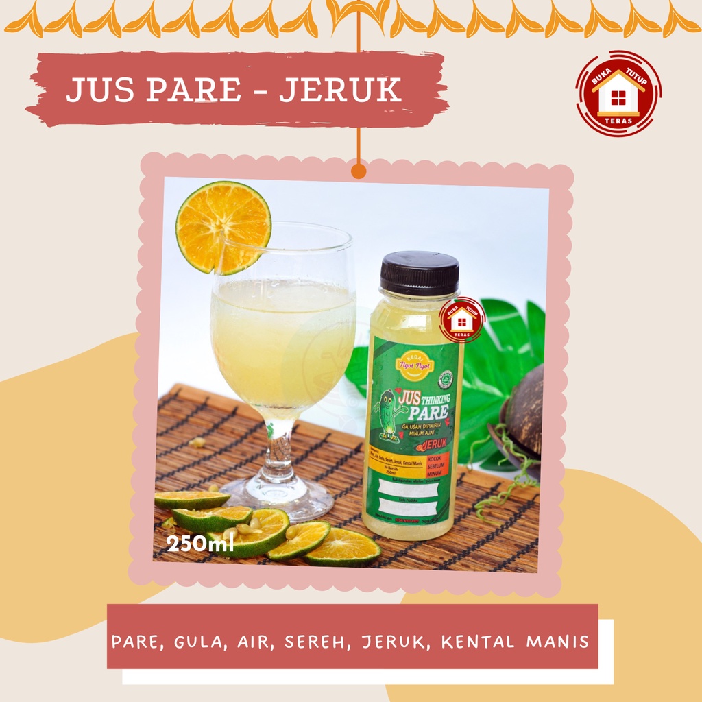 

JUS PARE - Minuman segar dari pare dan jeruk - jus sehat pare