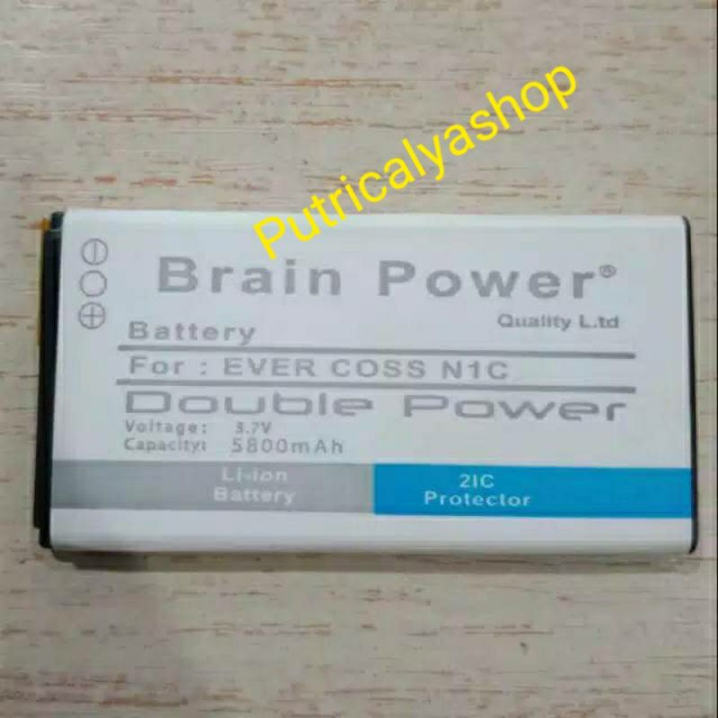 BATERAI BATTREY EVERCOSS N1C BRAIN POWER 5800mAh