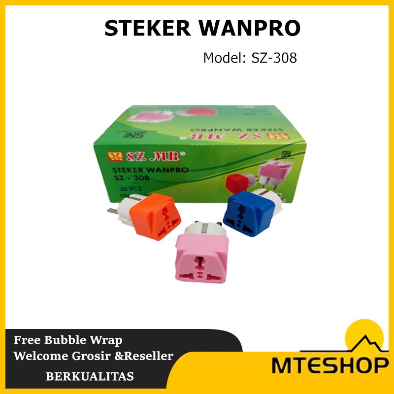 STEKER WANPRO SZ 308 WARNA WARNI/OVER STEKER KAKI 2 KE KAKI 3 KUNINGAN