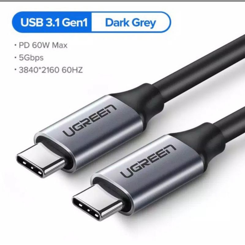 Ugreen Usb 3.1 Thunderbolt Type c to Type C Kabel Ugreen Usb C to Type C 3A 60W / 100W PD Charging