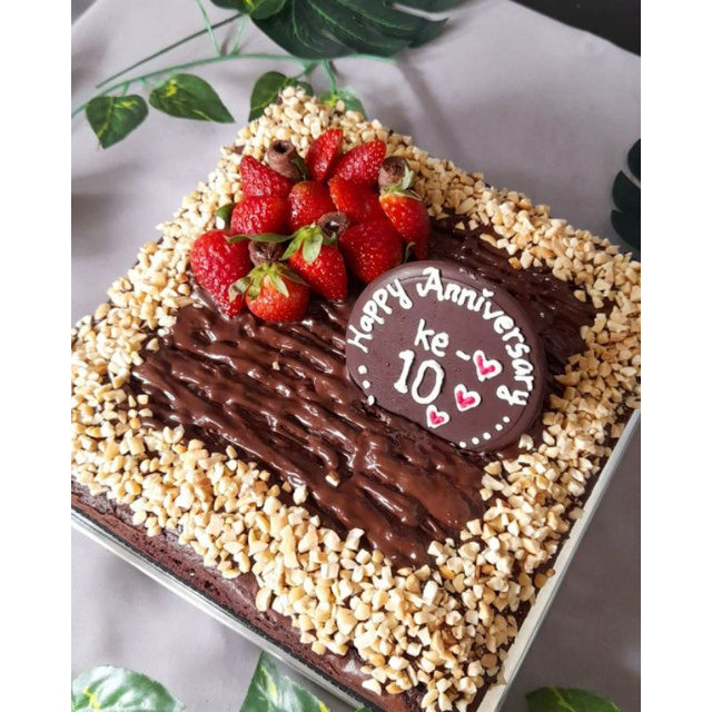 Kue Ulang Tahun / Brownies Birthday Cake/ Flower Cake