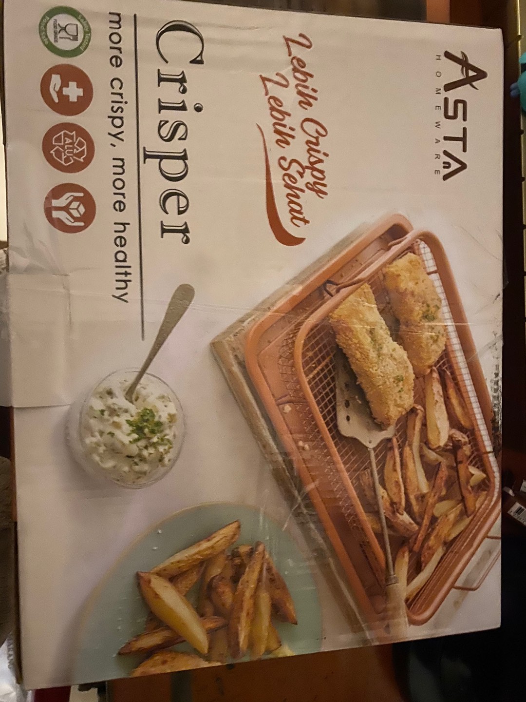 Asta Crisper Bulat - Alat Panggangan - Alat Peniris Minyak - Tirisan Minyak - Alat Pemanggang Oven