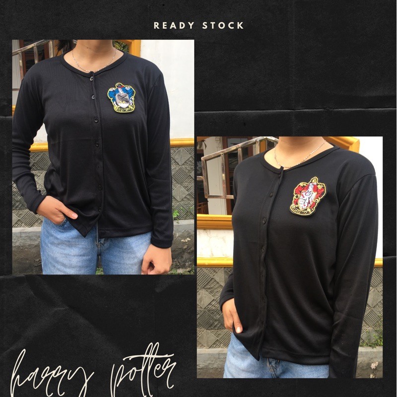 Cardigan with patch Harry Potter Black