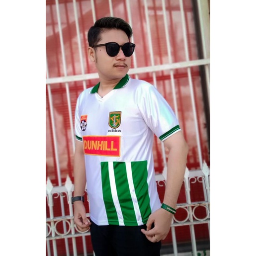 Jersey Persebaya Surabaya retro Dunhill putih