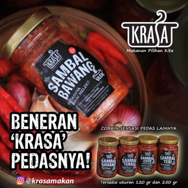 

Sambal cumi pete,teri, bawang, terasi “KRASA” 250g