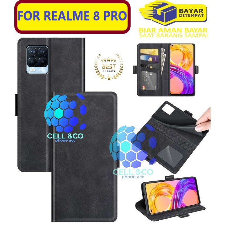 Flip cover REALME 8 PRO Flip case buka tutup kesing hp casing flip case leather wallet