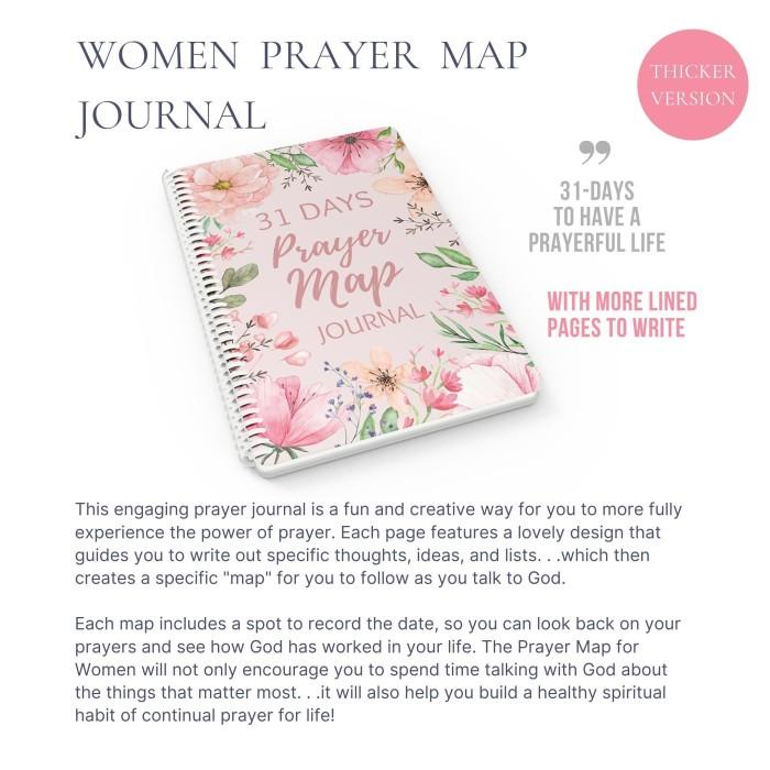 

WOMEN PRAYER MAP JOURNAL (THICK VERSION - MORE LINED PAGES TO WRITE)