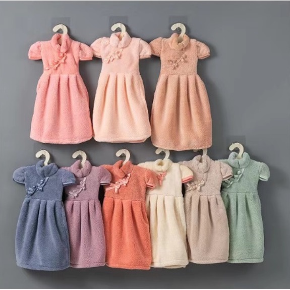 Towel Lap Serbet Gantung Lap Tangan Gantung Motif Baju Dress Anak
