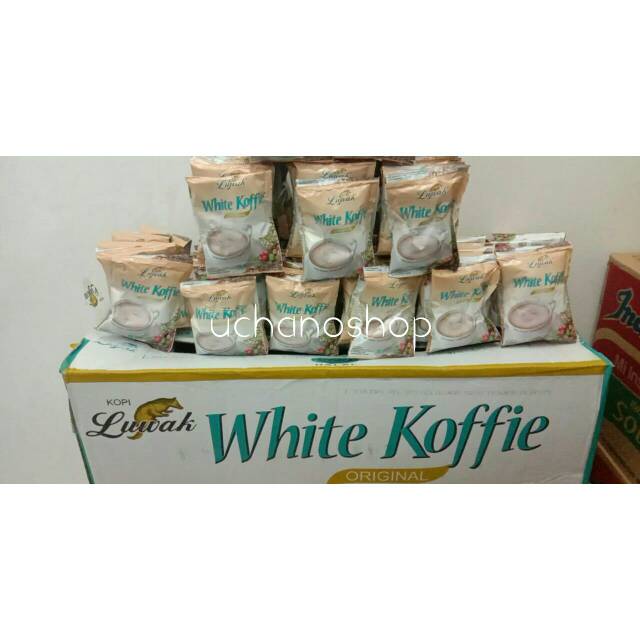 

Kopi LUWAK White Koffie 20gr 1renceng isi 10 bks