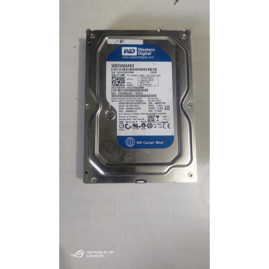 Hardisk pc WD blue 250gb