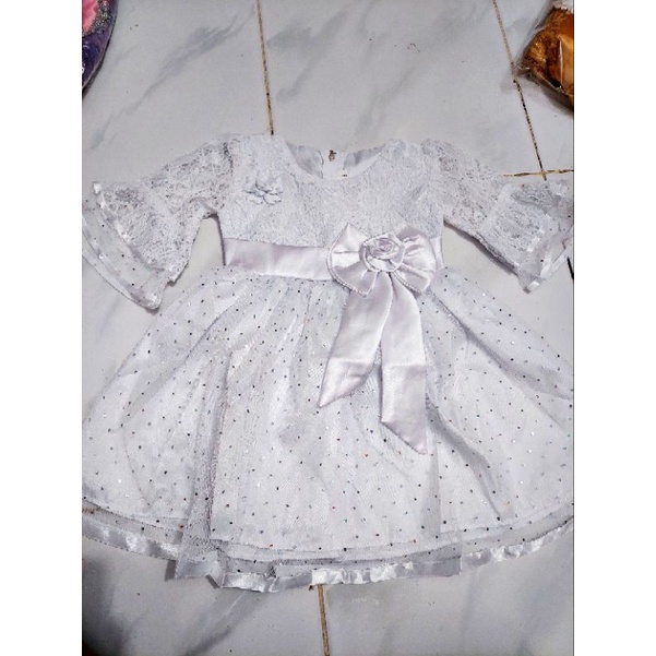 GAUN PUTIH SIZE BABY SAMPAI 2,5TH