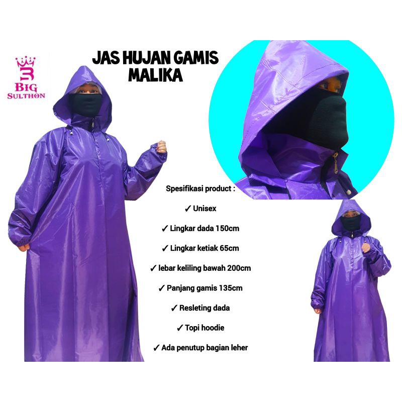 Malika jas hujan gamis mantol kekinian mantol gaul syari