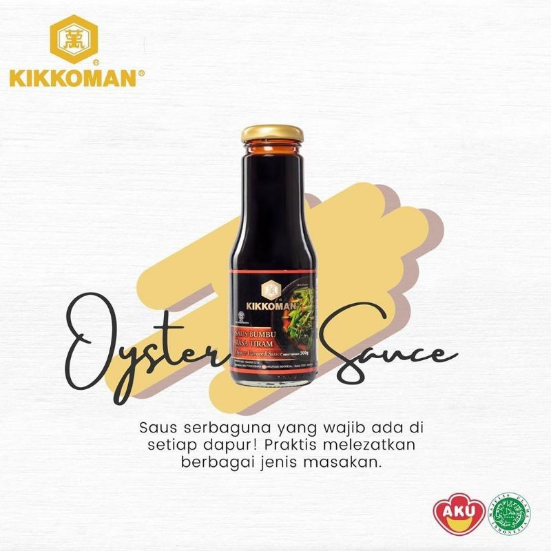 KIKKOMAN - SAUS TIRAM HALAL/ OYSTER SAUCE - 300 GR (BOTOL)