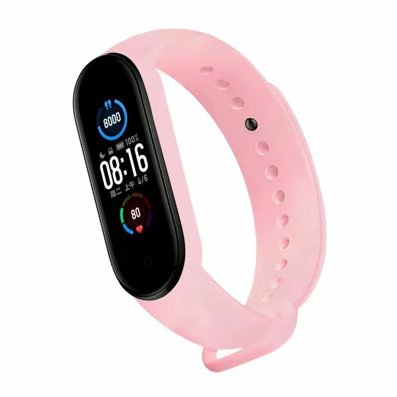 Strap Mi Band 3/4/5/6 Tali Pengganti Mi Band 3/4/5/6 Polos-GH#PINK