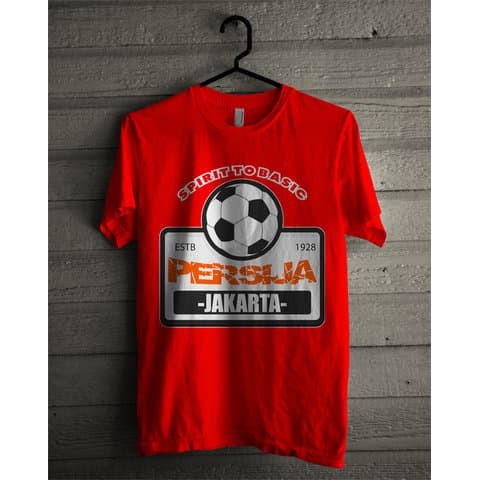 Kaos Tshirt Baju Combed 30S Distro Spirit To Basic Persija Jakarta