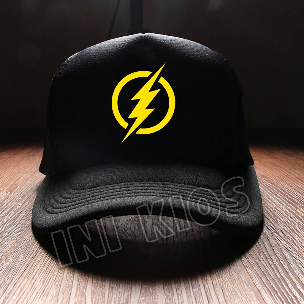 BERKUALITAS Topi Trucker Jaring THE FLASH Simple Keren Pria Wanita Must Buy Diamond