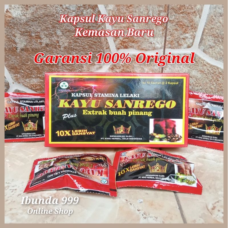 KAPSUL HERBAL SANREGO ASLI ORIGINAL / SANREGO KEMASAN BARU ORIGINAL / KAPSUL KAYU SANREGO ASLI ORI /