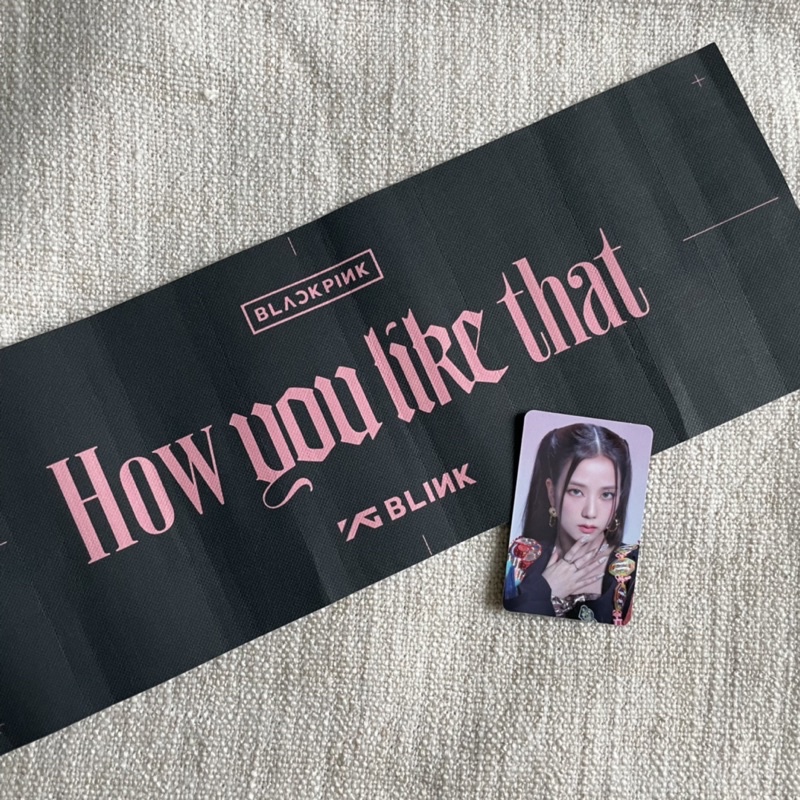 [available] Jisoo hanbok photocard pc 4+1 + how you like that hylt broadcast slogan blackpink