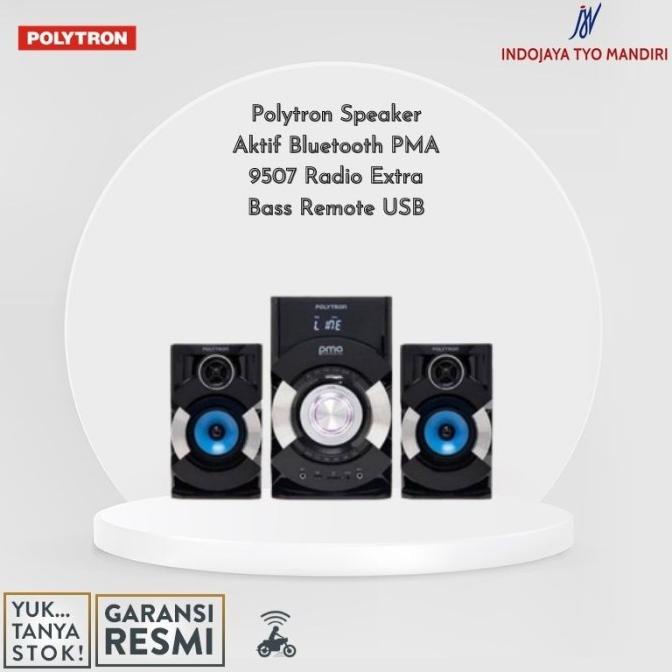 Polytron PMA-9507 Speaker Aktif Bluetooth Radio Extra Bass Remote USB