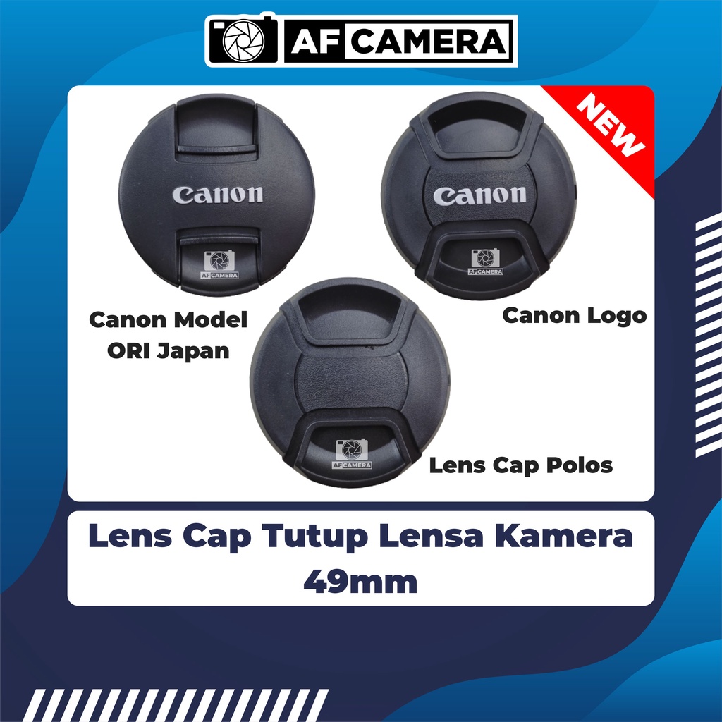 Lenscap Tutup Lensa Canon 49mm EF Fix 50mm F1.8 STM Kit 15-45mm STM M10 M100 M200 M2 M3 M6 M50 Lens Cap Polos Grade ORI Japan 550D 600D 650D 700D 750D 800D 60D 70D 80D 5D 6D 7D 1100D 1200D 1300D 1500D