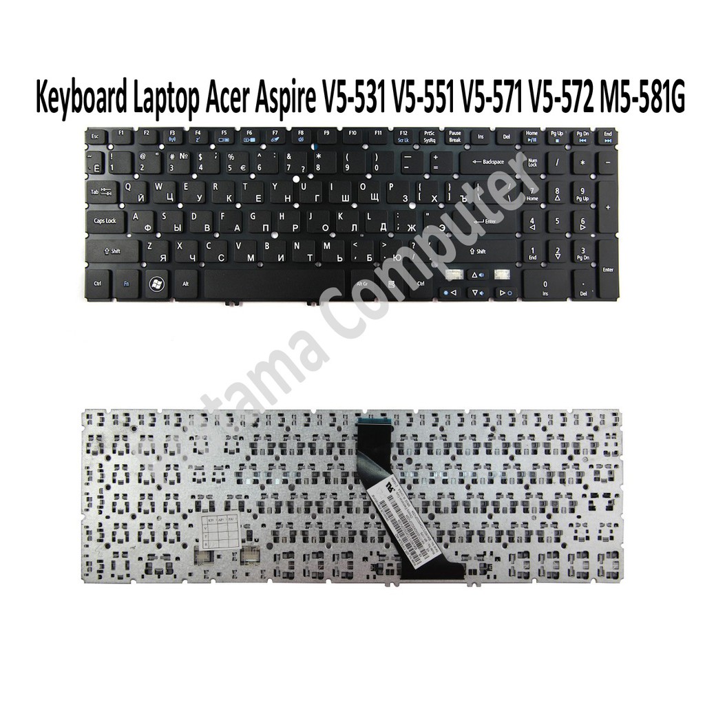 Keyboard Laptop Acer Aspire V5-531 V5-551 V5-571 V5-572 M5-581G