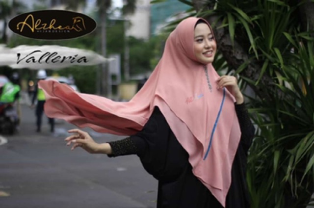 ALZHEA Hijab Instant Premium - VALLERIA Sifon Ceruty - Hijab Syar'i Premium / Kerudung Instant Ori