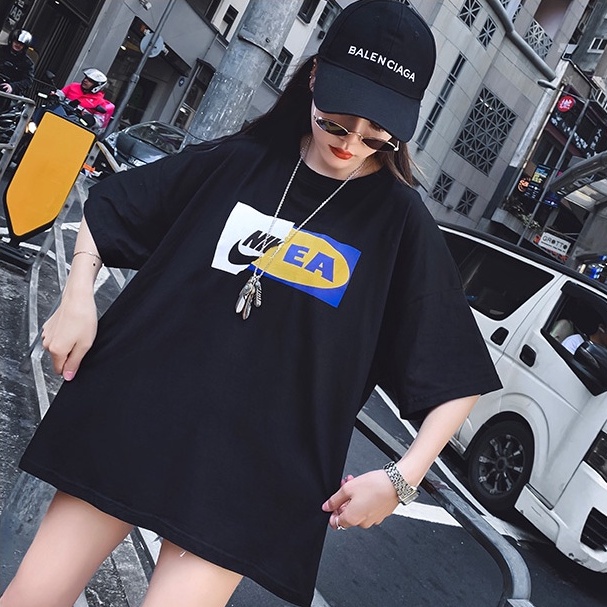 Kaos Hitam Premium /Kaos Atasan Wanita Fashion Import /Baju Cewe Oversize Korea Style /T-shirts Unisex Original New