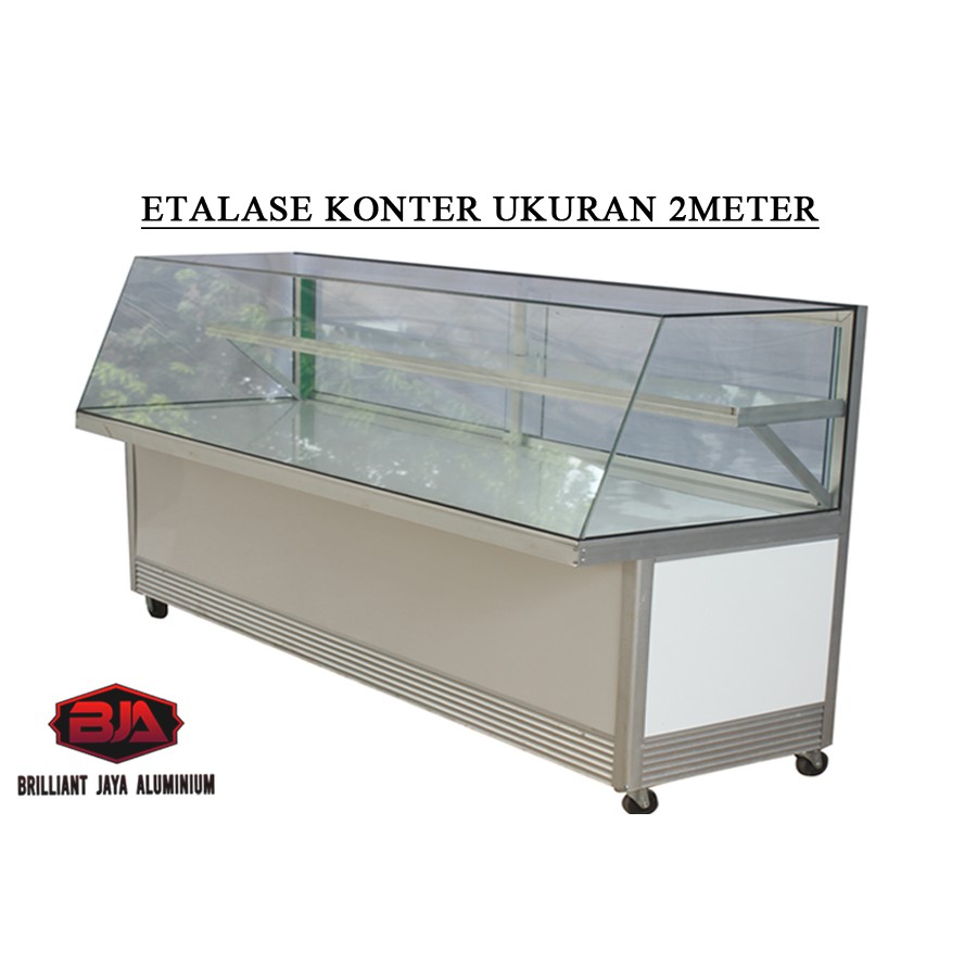 Etalase Konter Hp / Counter Hp Tebal Kaca 5mm Ukuran 2 Meter