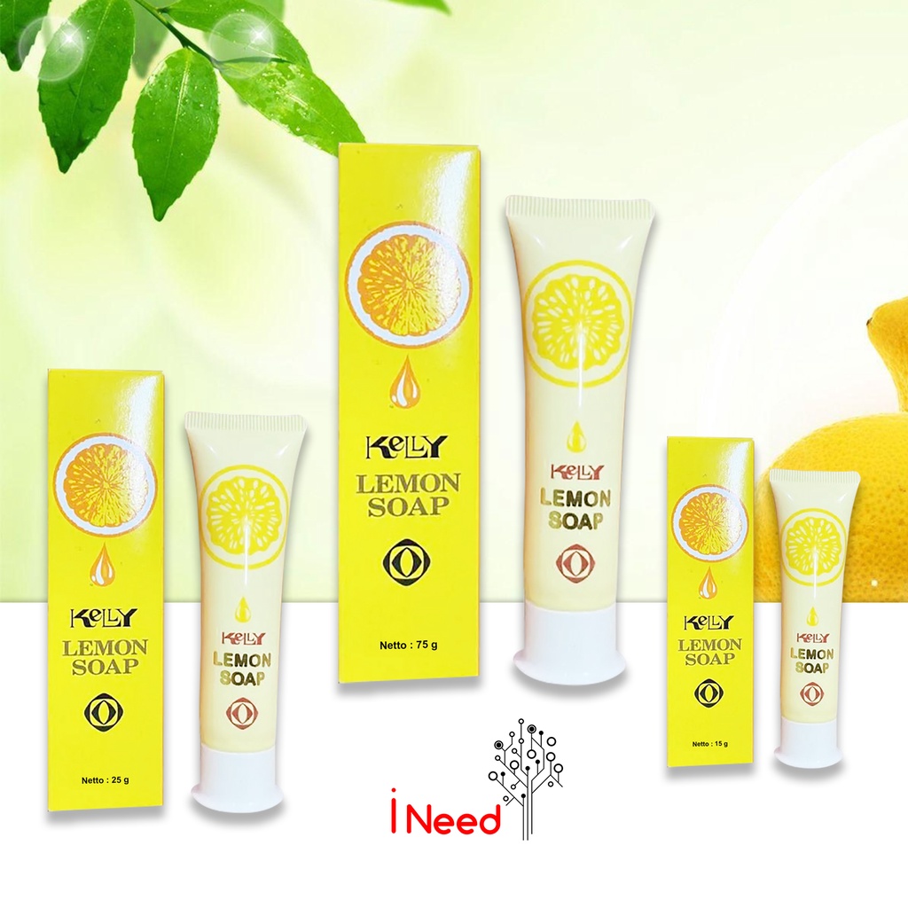 (INEED) Kelly Lemon Soap / Sabun muka Kely / keli 15 25 75 gram